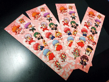 コレユイの自作栞。SDサイズのコレクターズが描かれている。