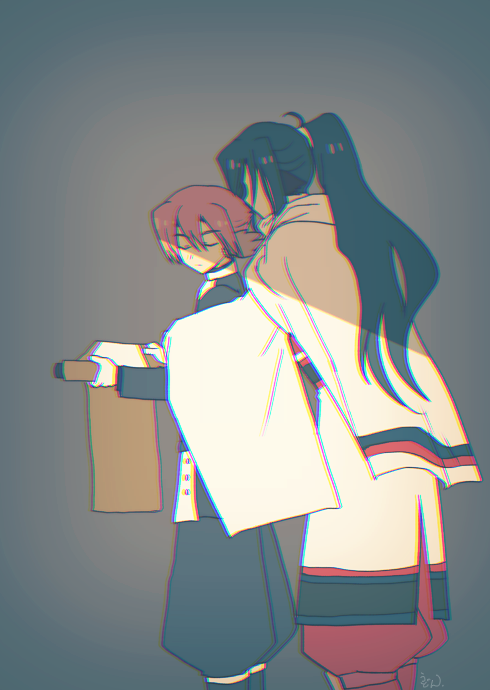 後ろから抱きつく