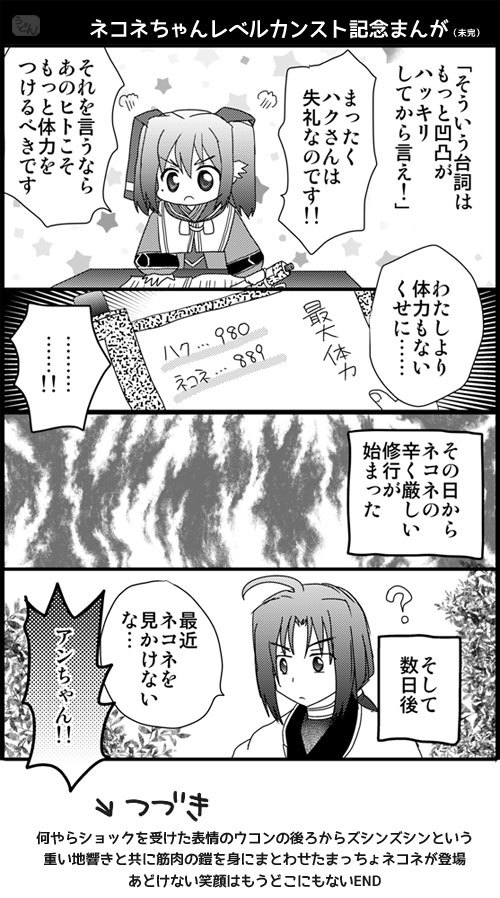 ネコネちゃんレベルカンスト記念まんが
