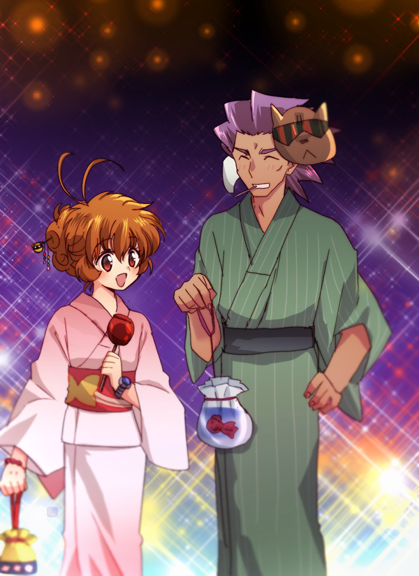 夏祭りの結ちゃんとシンクロさん